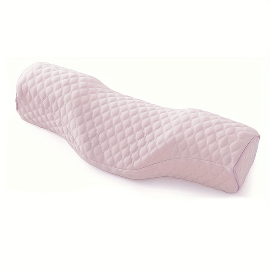 Oreiller pour les cervicales rose ergonomique pour un soutien doux de la nuque